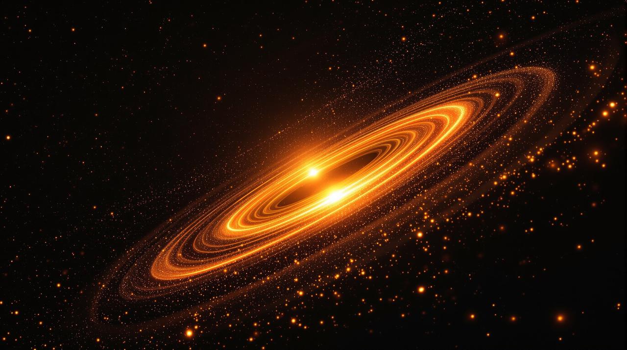 星际视界科幻电影海报，展现黑洞边缘壮丽景象